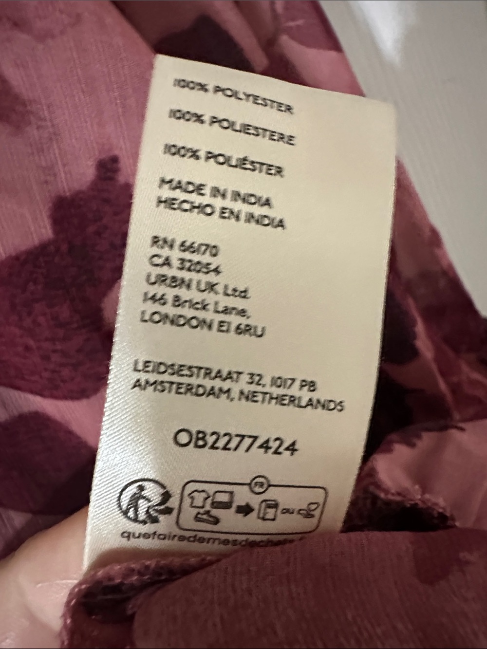 Free People Rose Burgundy Floral Sheer Ruffle Blouse - Picture 5 of 8